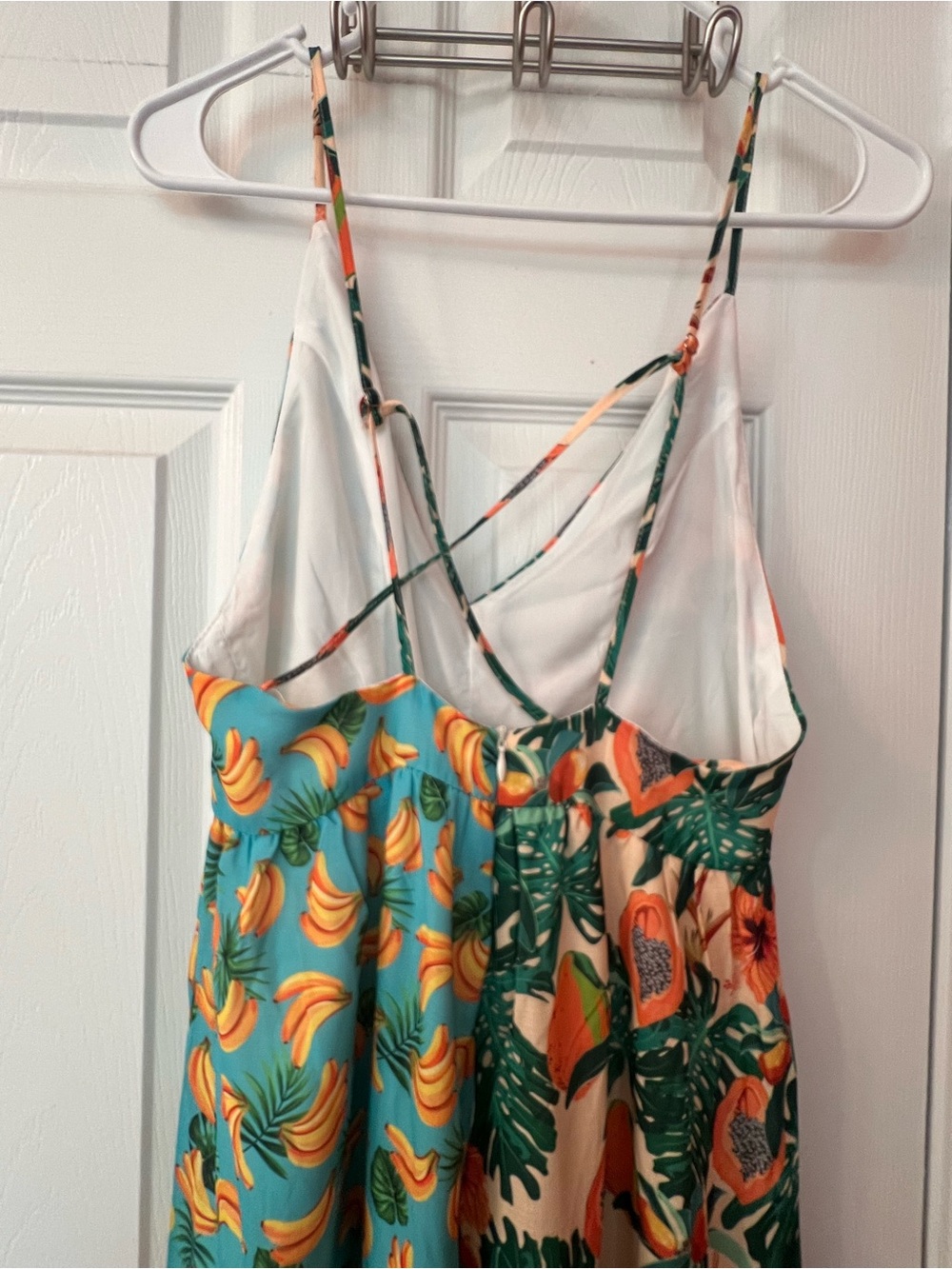 SHEIN Tropical wide leg jumper - Teal, Green & Yellow Banana Print - Picture 3 of 5
